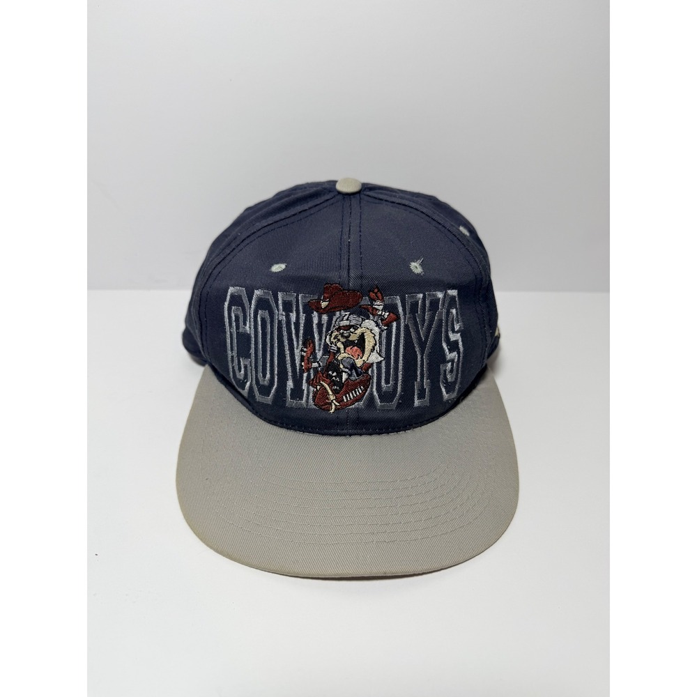 1993 Vintage Looney Tunes Dallas Cowboys Hat Mens OSFA Navy Taz Snapback Cap